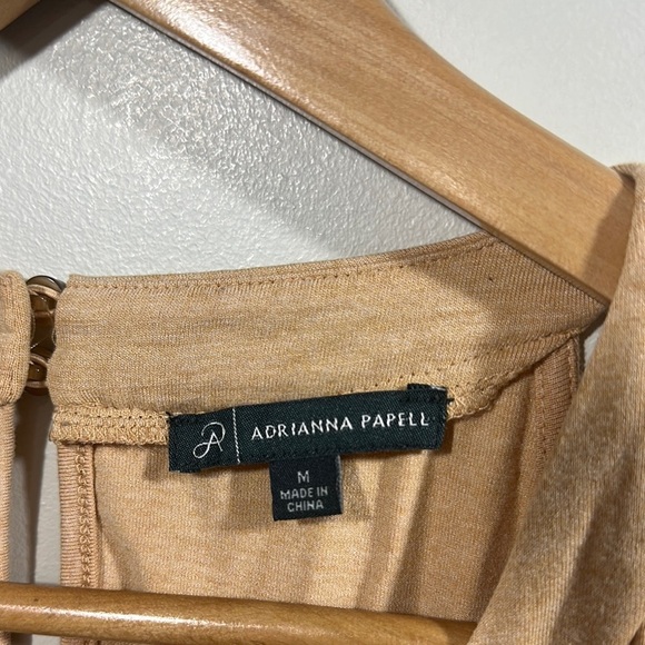 Adrianna Papell Tan Tank Top with Lace Hem - Picture 2 of 6